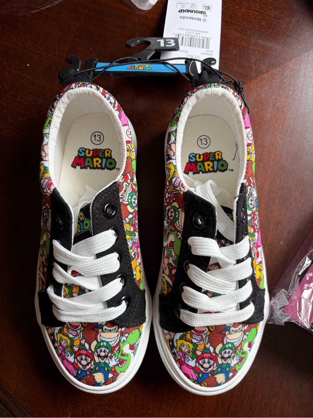 Nintendo Super Mario Multicolor Kids Sneakers with White Laces